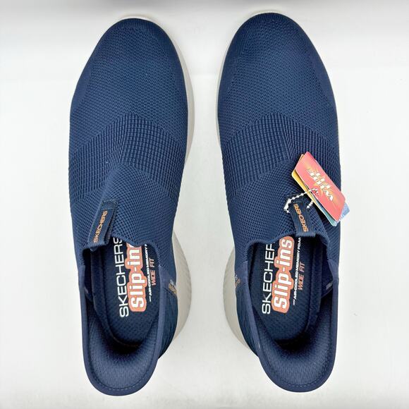 Skechers Mens Ultra Flex 3.0 Smooth Step Slip-In Sneakers US 12 Wide Navy NWOB - Picture 10 of 12